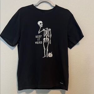 Life is Good Black Skeleton Tee - Short Sleeve